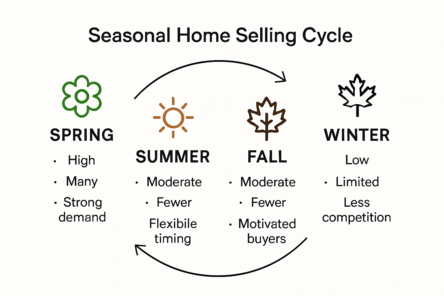 Seasonal trends in GTA home selling infographic
