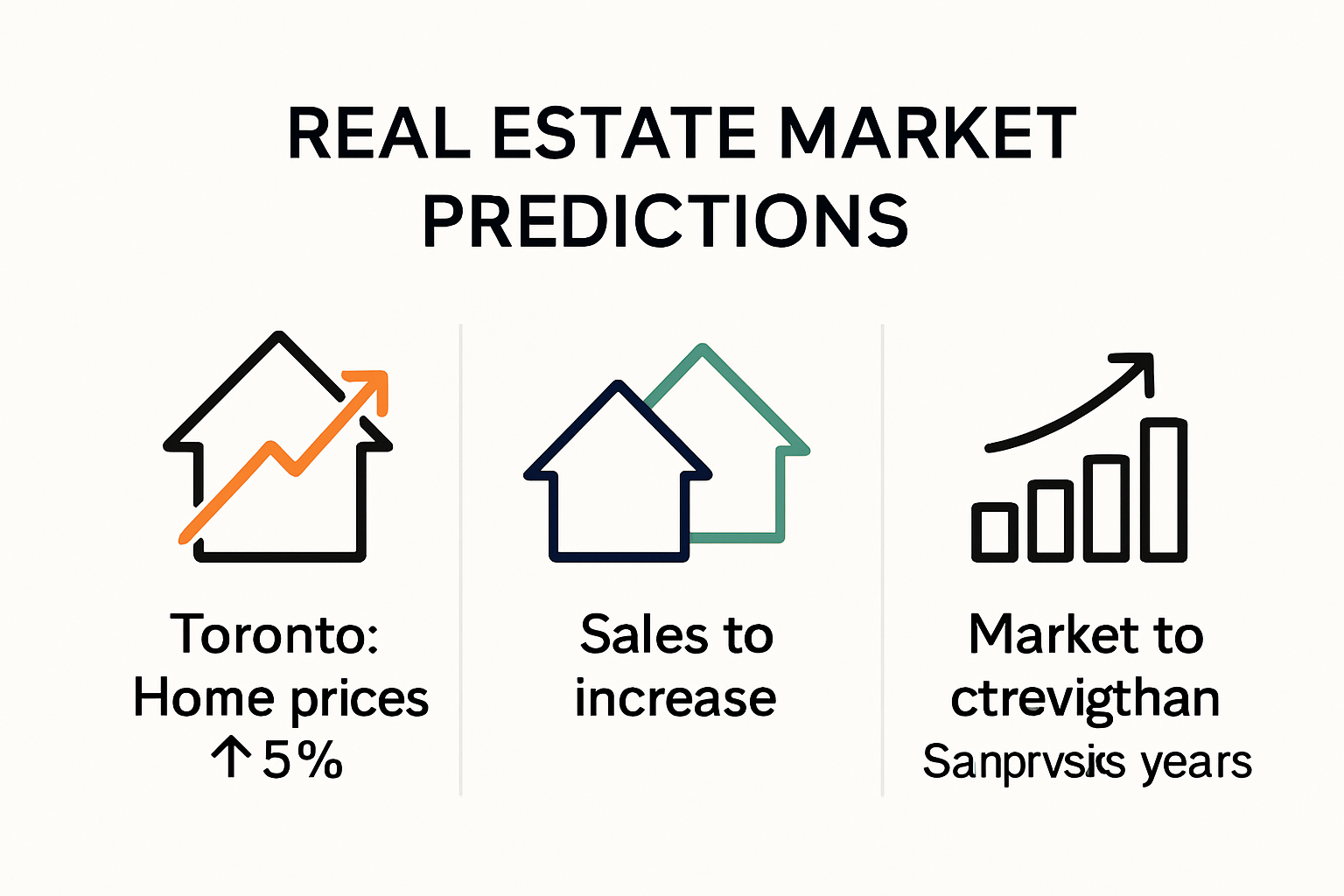 Infographic of 2025 Toronto and Durham real estate predictions