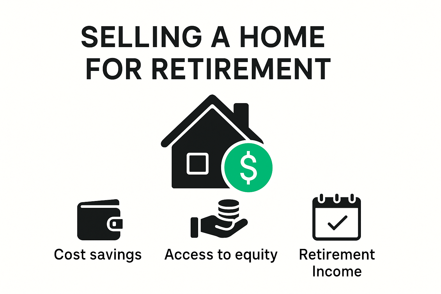 Infographic showing financial benefits of selling home for retirement