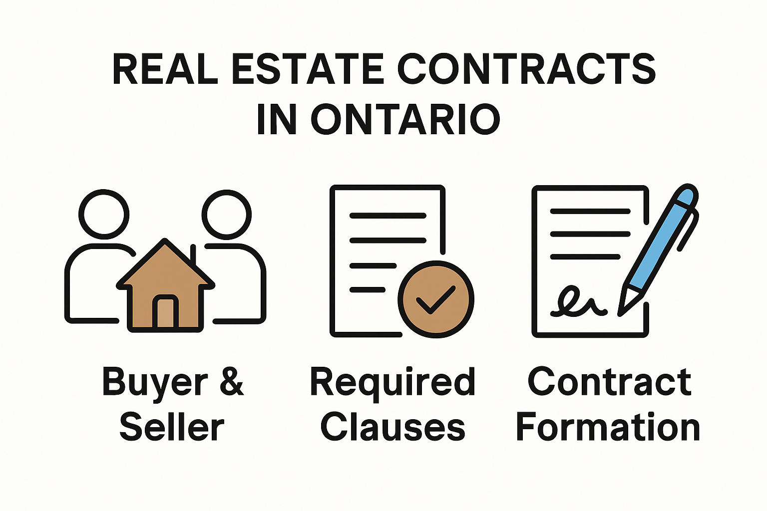Infographic outlining key parts of real estate contracts