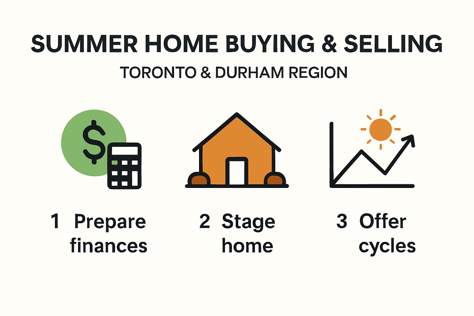 Step-by-step infographic for summer real estate transactions