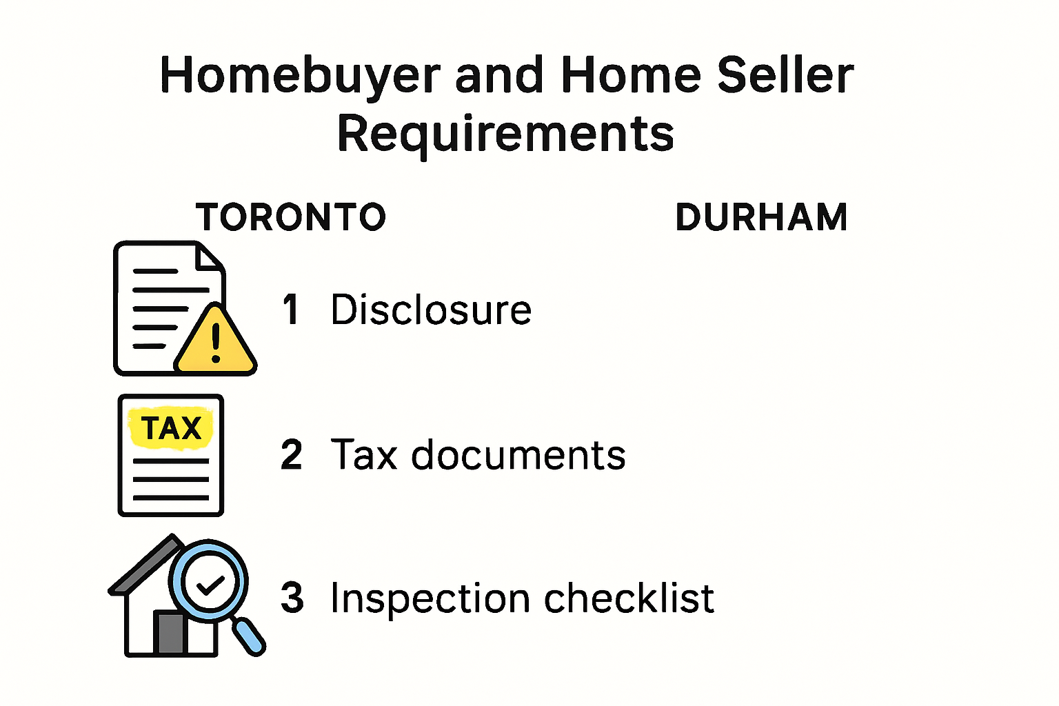 Ontario homebuyer disclosure and tax compliance infographic