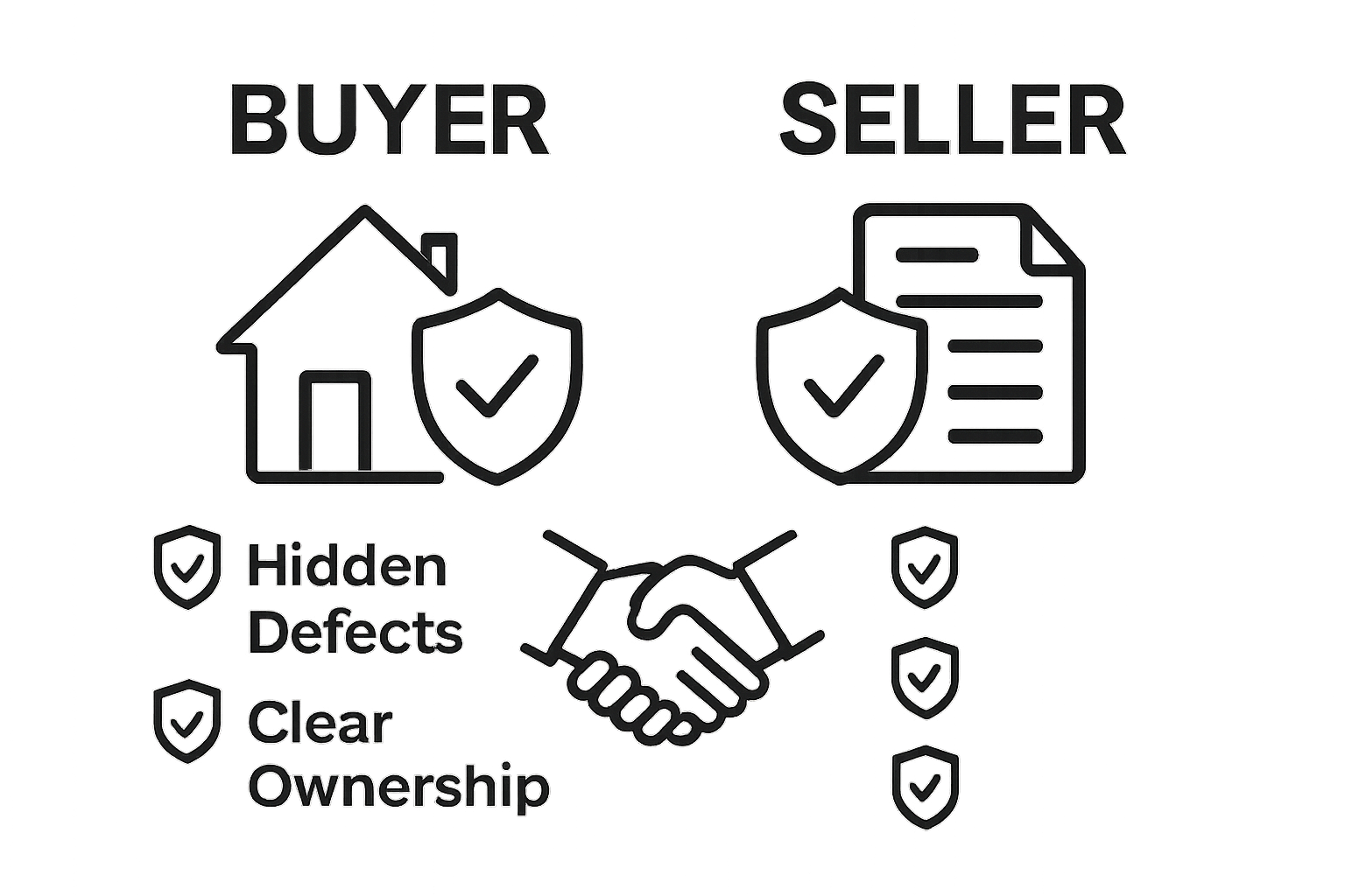 Buyer vs Seller protections visual for due diligence