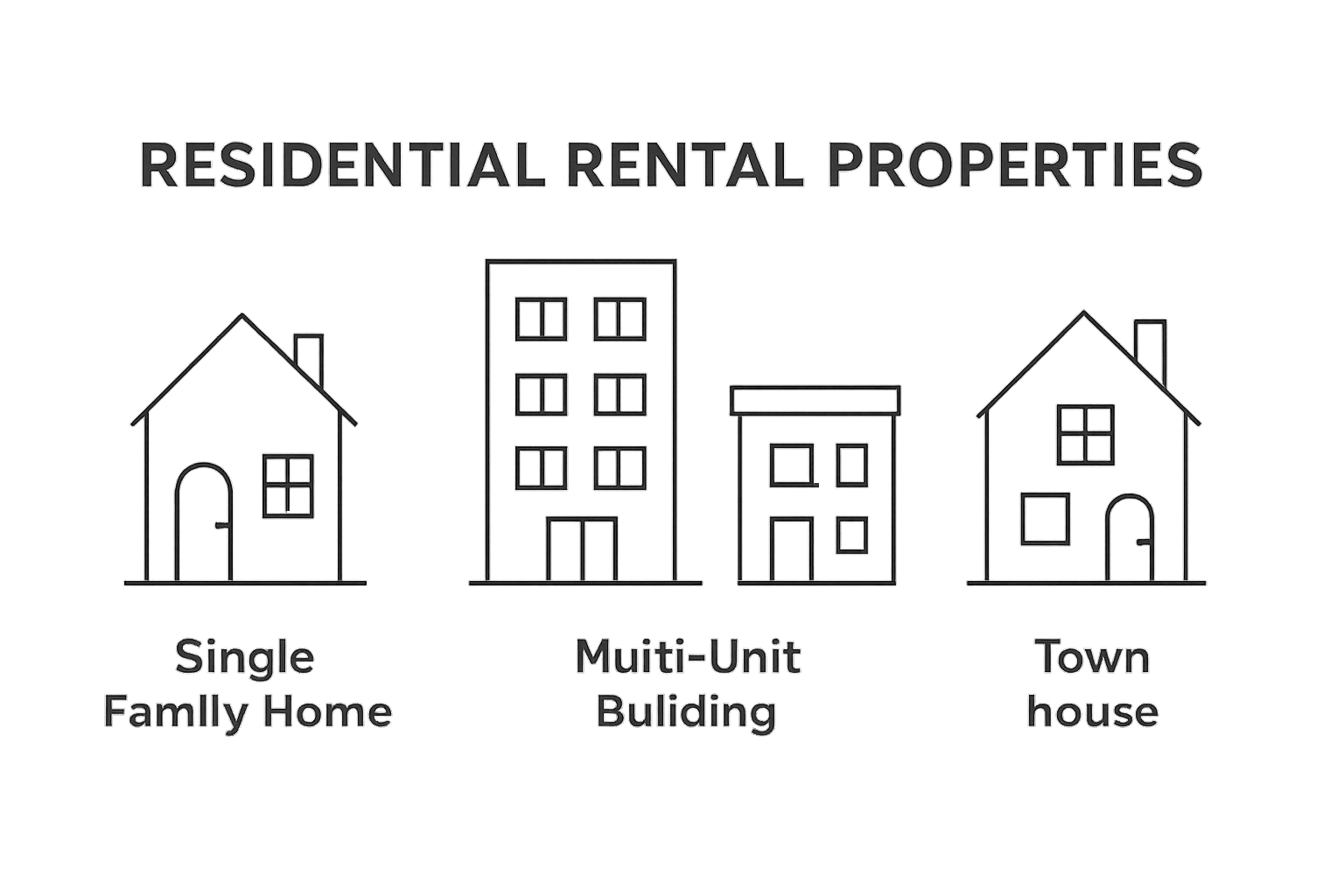Infographic showing four types of Ontario rental properties