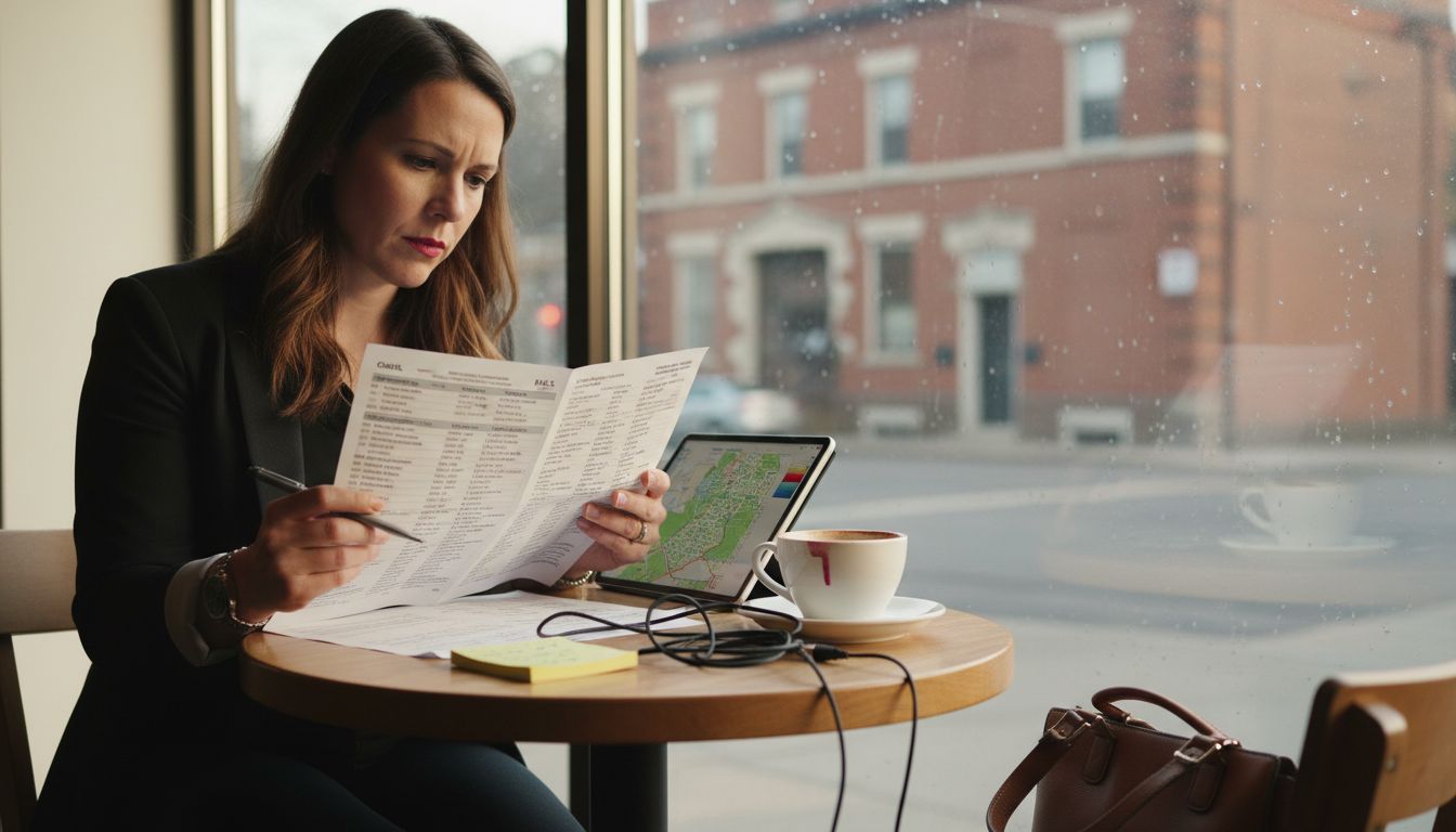 Agent analyzing Durham Region real estate data