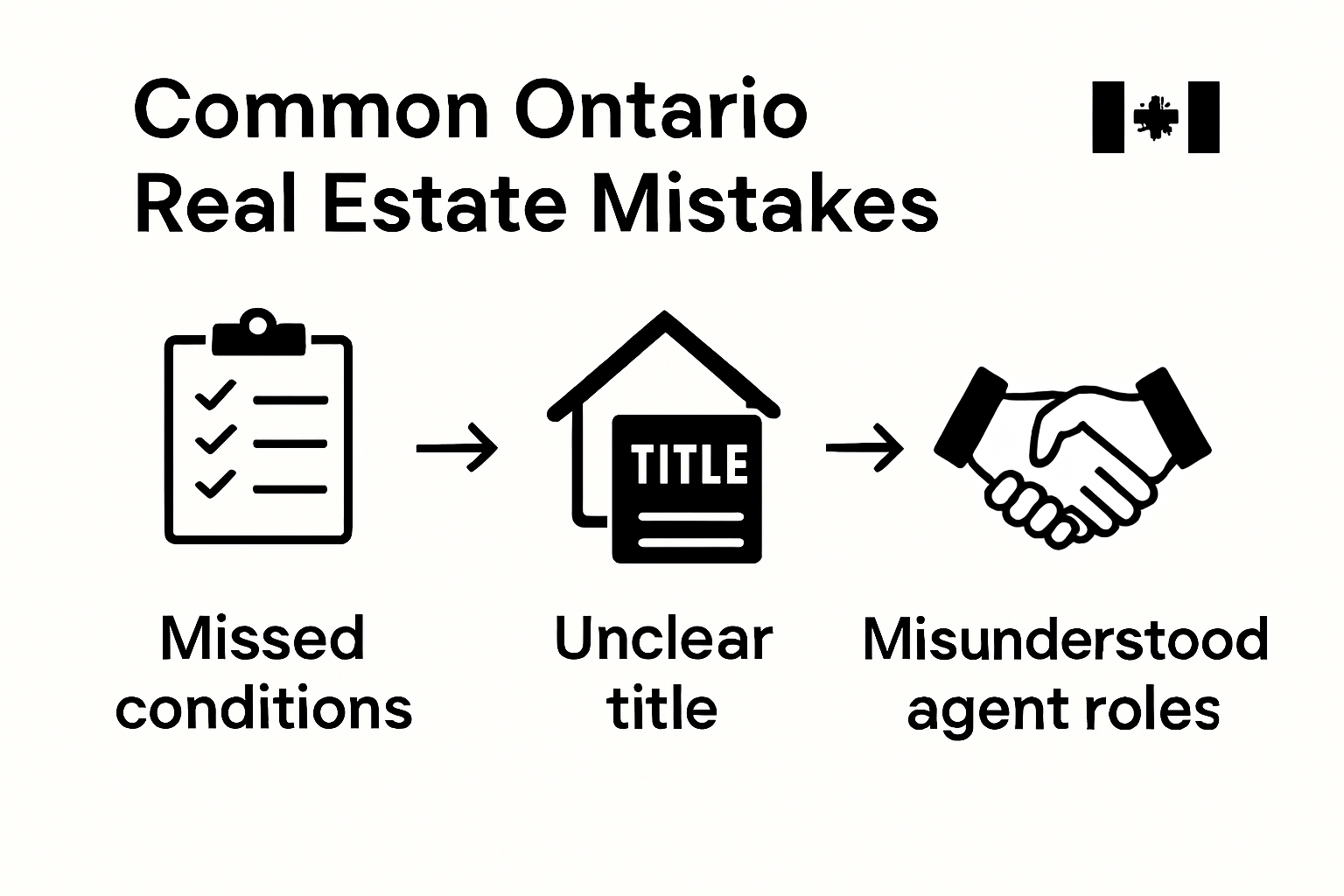 Infographic showing Ontario real estate transaction pitfalls