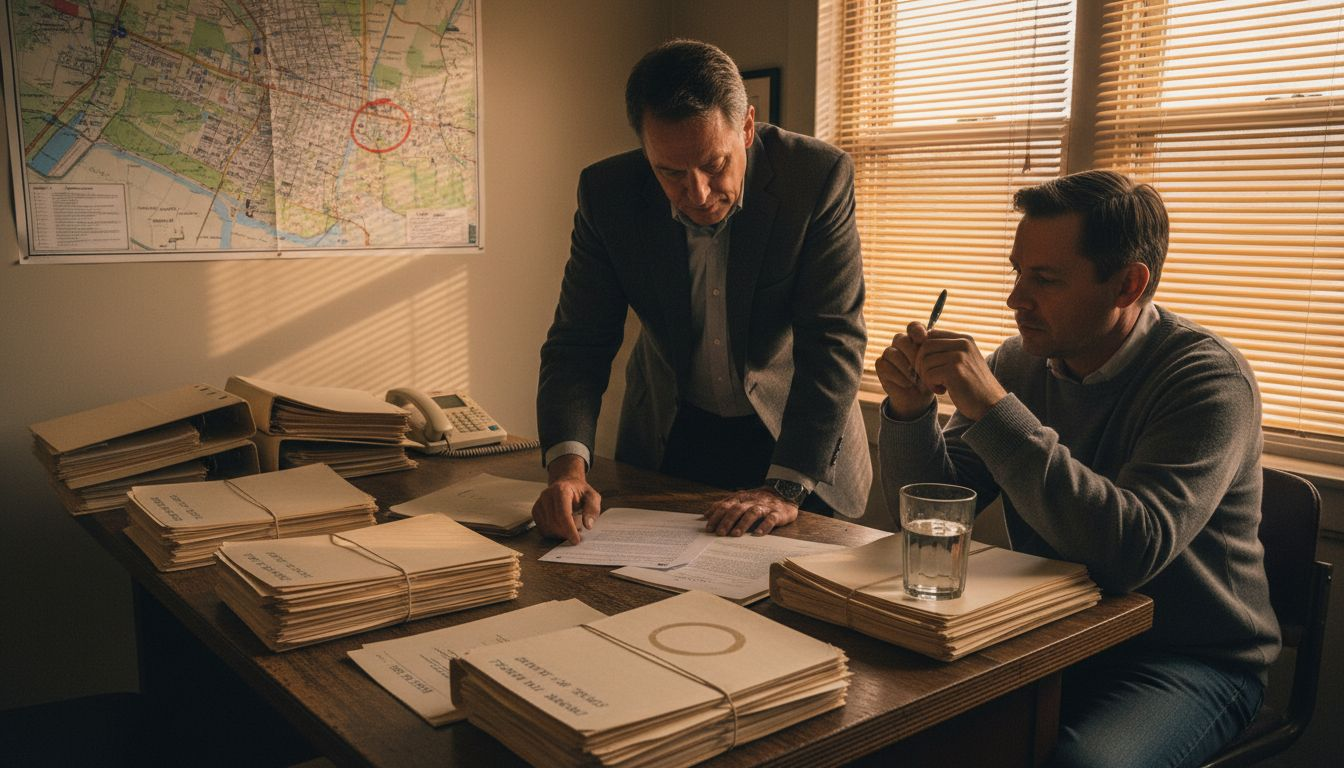 Meeting about real estate title dispute