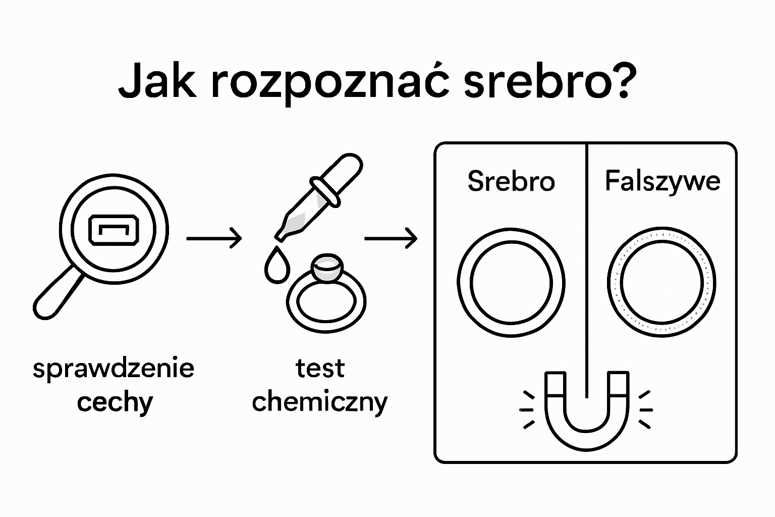 How to recognize real silver jewelry infographic