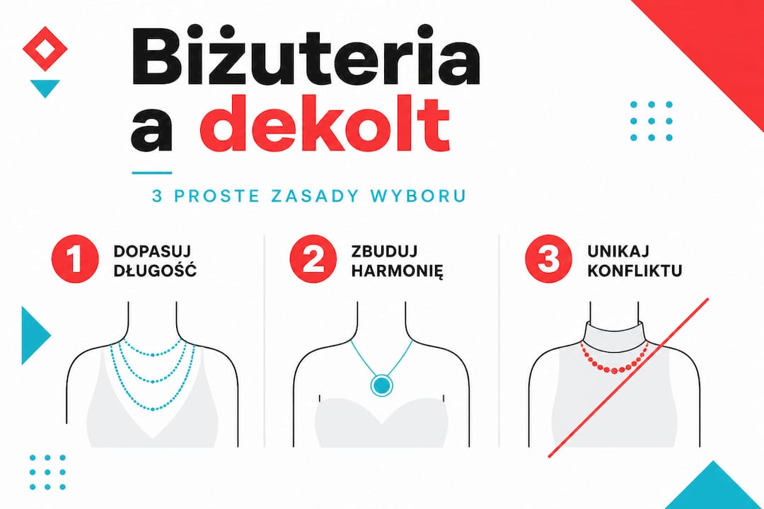 Infografika: jak dobrać biżuterię do różnych typów dekoltów – praktyczne wskazówki dla każdej kobiety