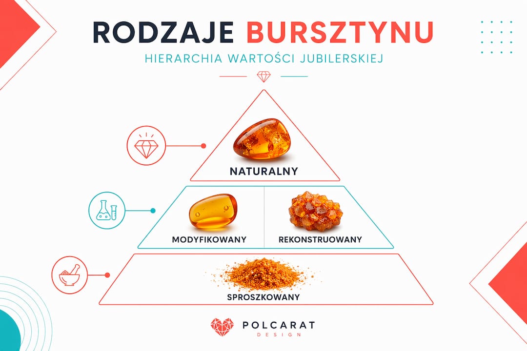 Infografika: podział i hierarchia odmian bursztynu