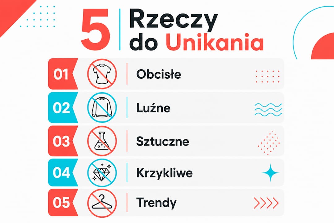 Infografika: 5 elementów garderoby, których lepiej unikać po czterdziestce