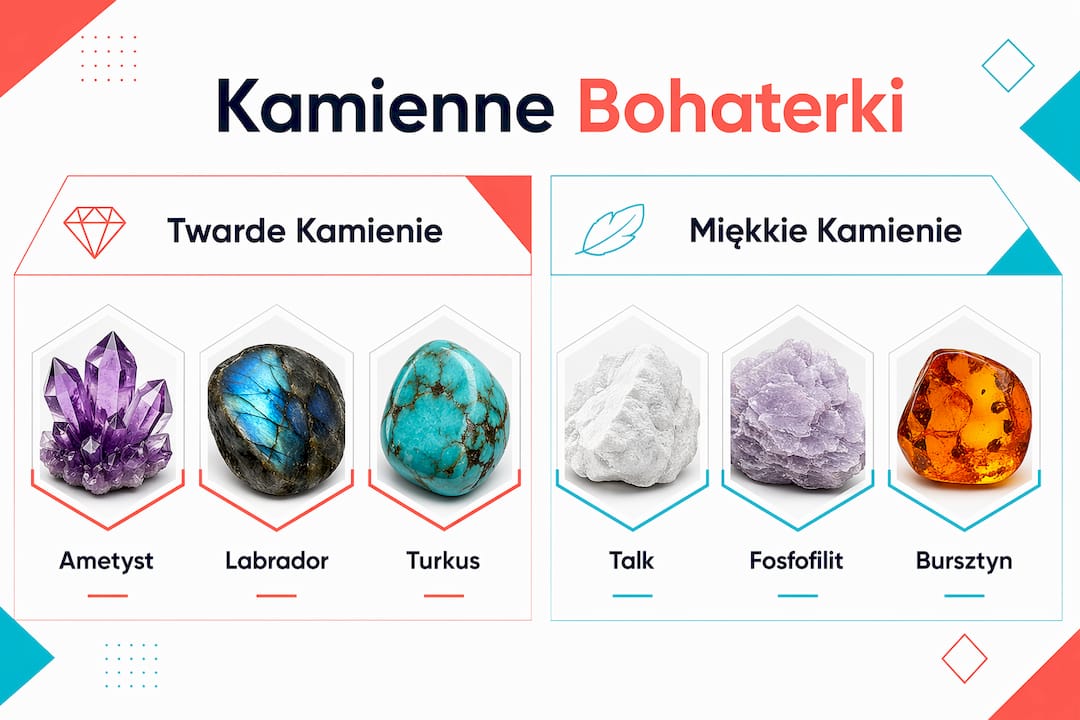 Infografika przedstawiająca różnice między postaciami o twardym i miękkim charakterze