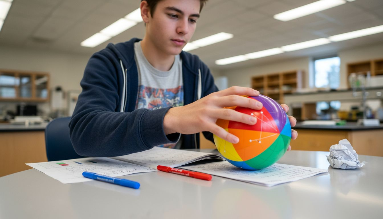 Student exploring primary and secondary colours