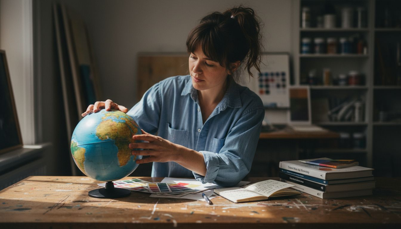 Expert identifies colours with globe reference
