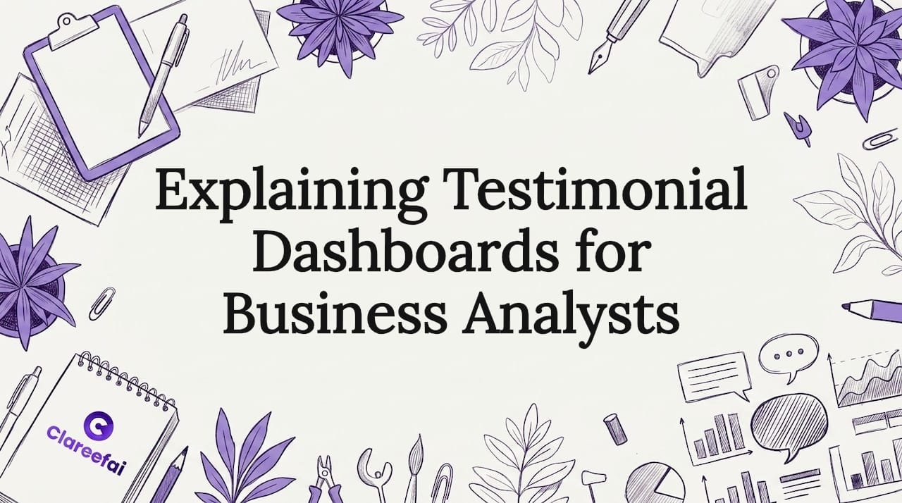 Explaining Testimonial Dashboards for Business Analysts
