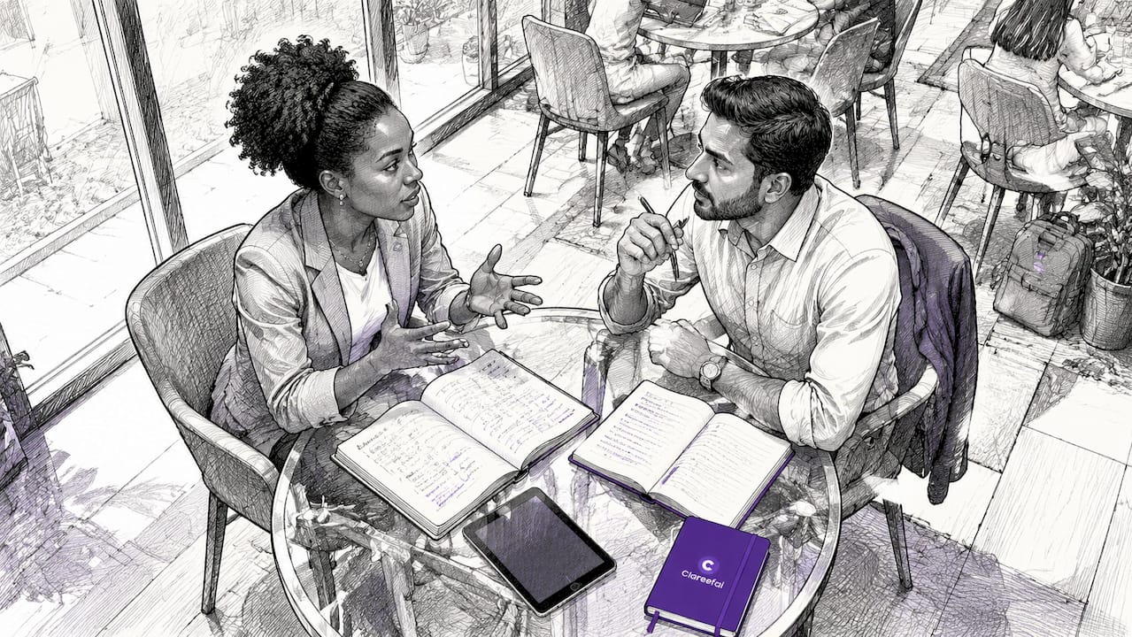 Professionals discussing business trust