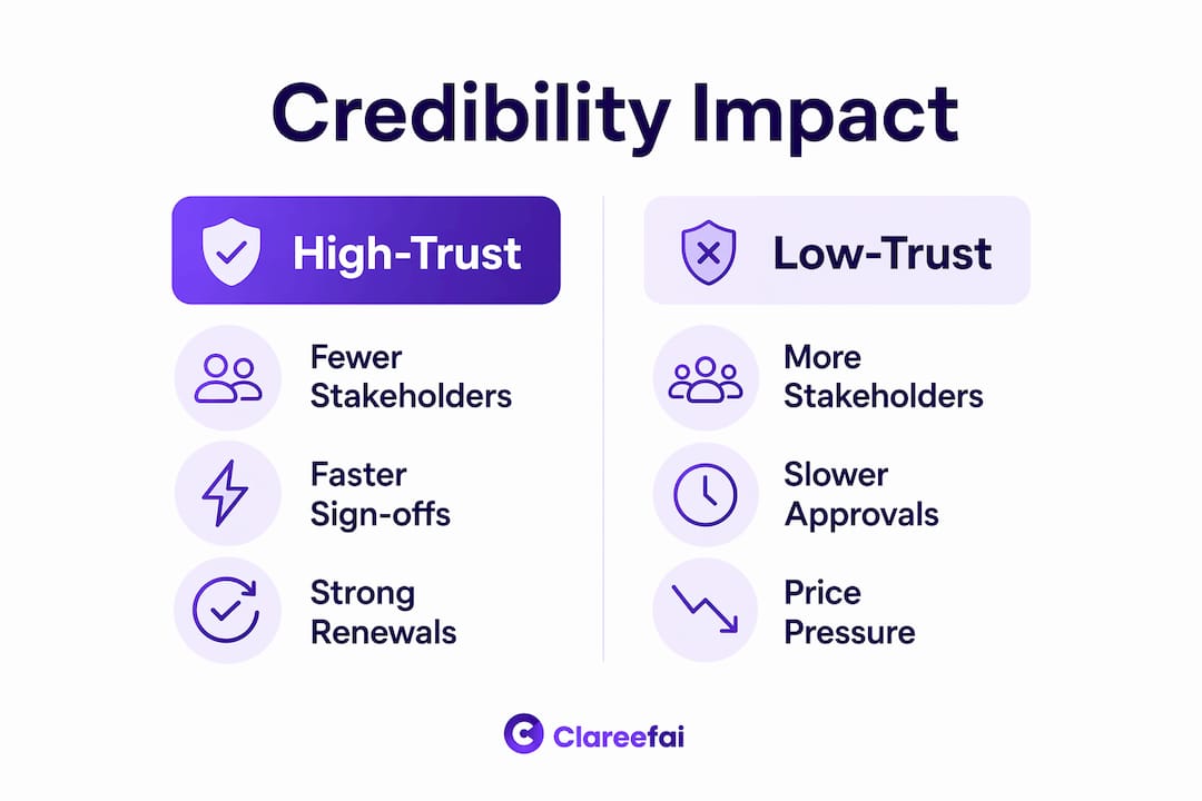 Infographic showing economic impact of B2B credibility