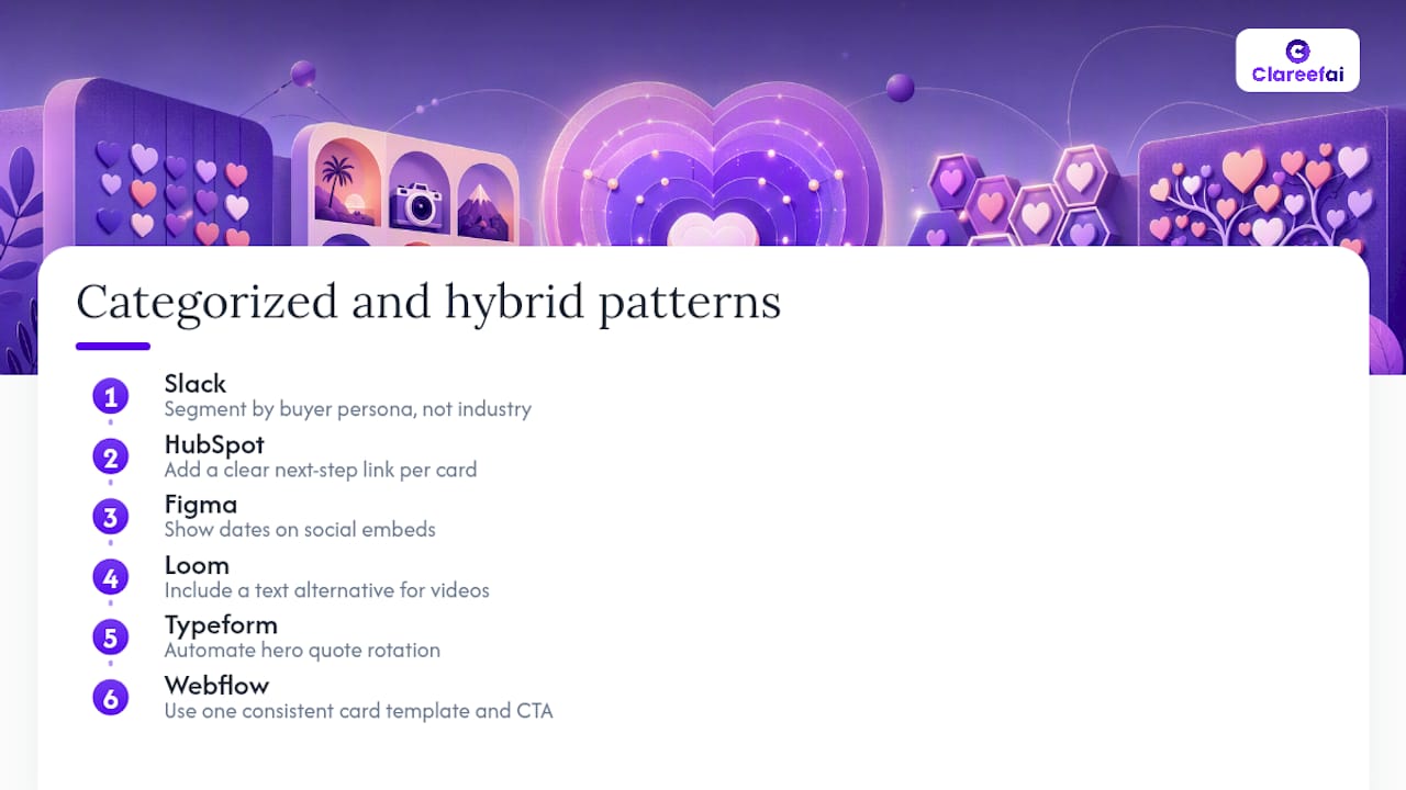 Categorized and hybrid layouts — overview diagram