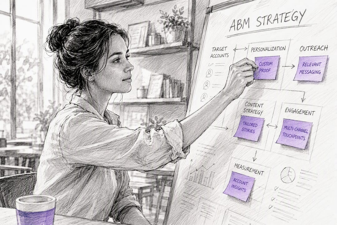 Hand placing proof tags on ABM board