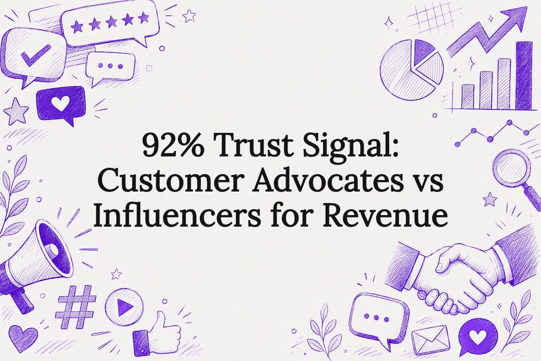 92% Trust Signal: Customer Advocates vs Influencers for Revenue