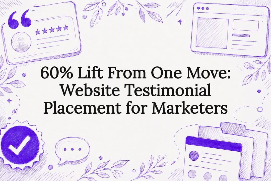 60% Lift From One Move: Website Testimonial Placement for Marketers