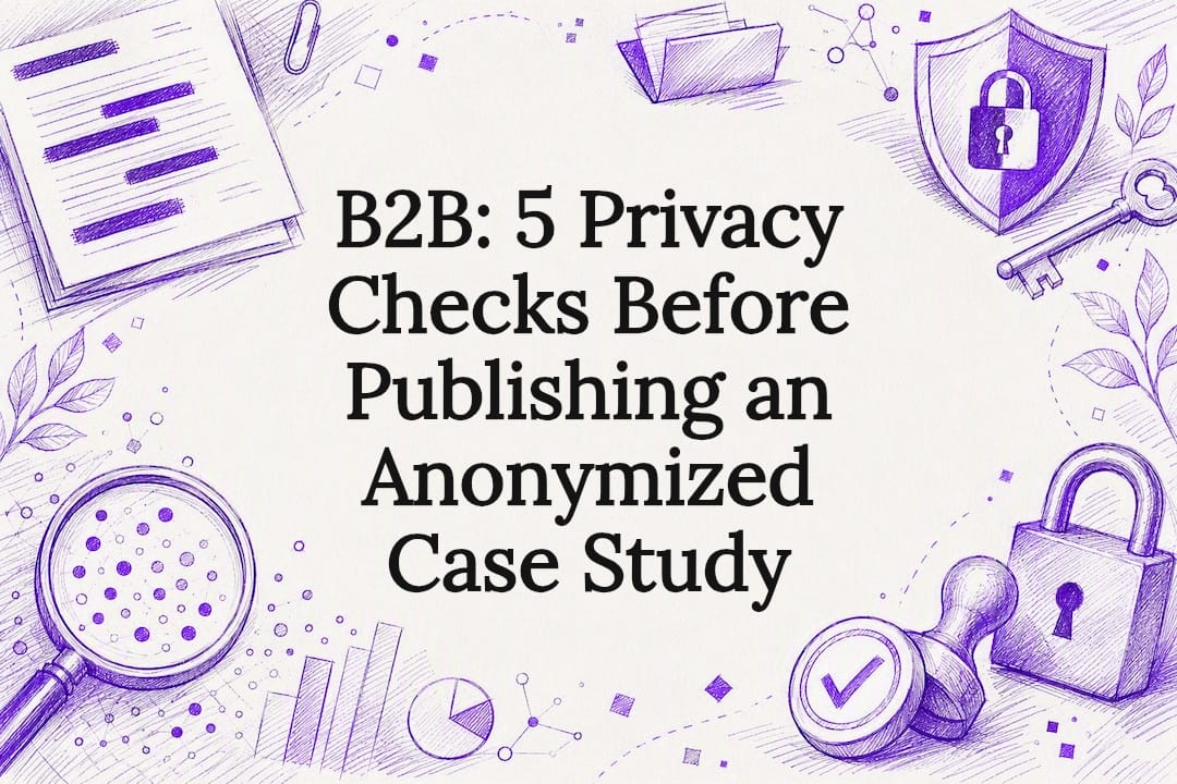 B2B: 5 Privacy Checks Before Publishing an Anonymized Case Study