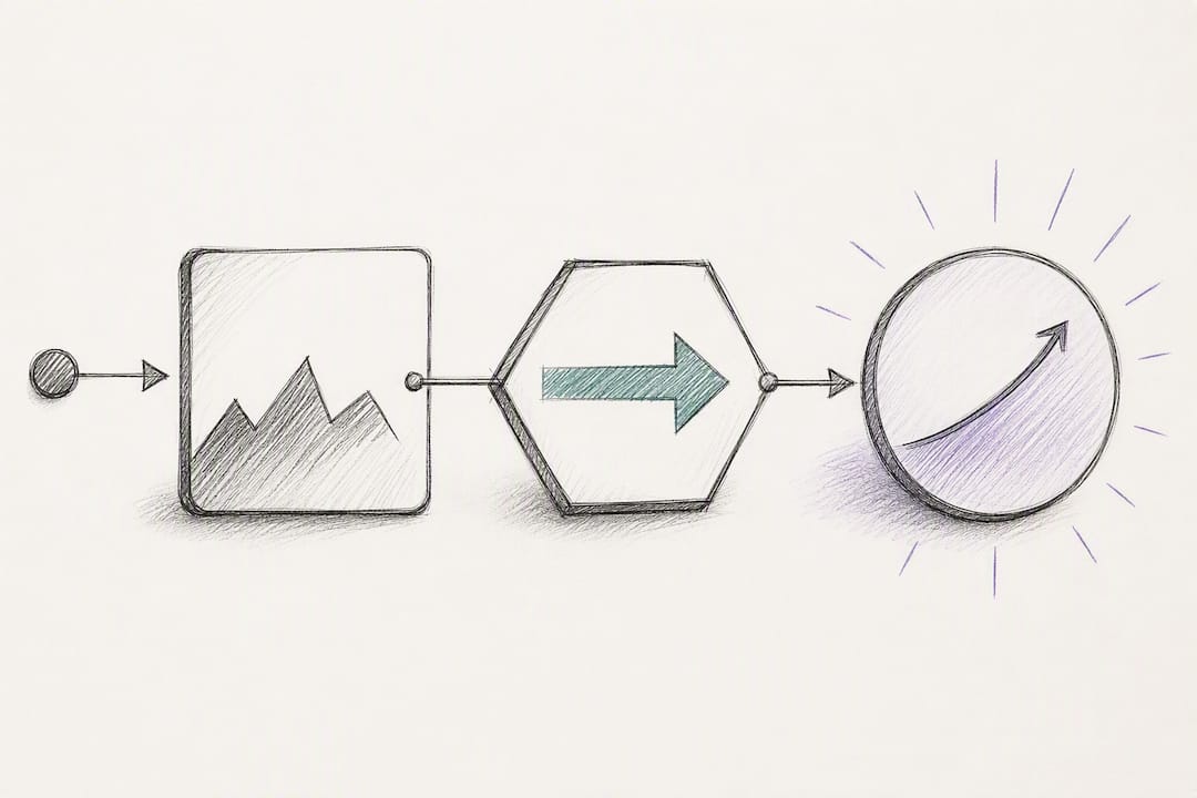 Illustration of structured testimonial request flow