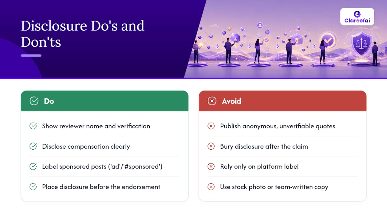 Examples: What Compliant Testimonials Actually Look Like — overview diagram
