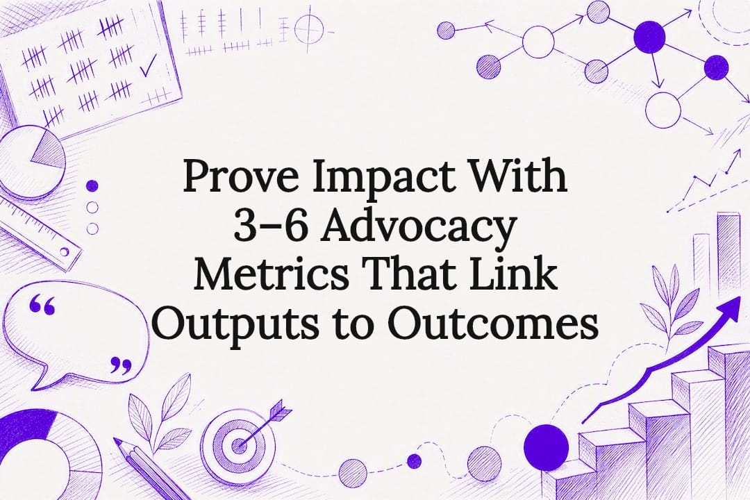 Advocacy metrics impact title card