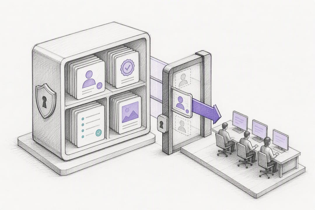 Permission-based advocate data access illustration