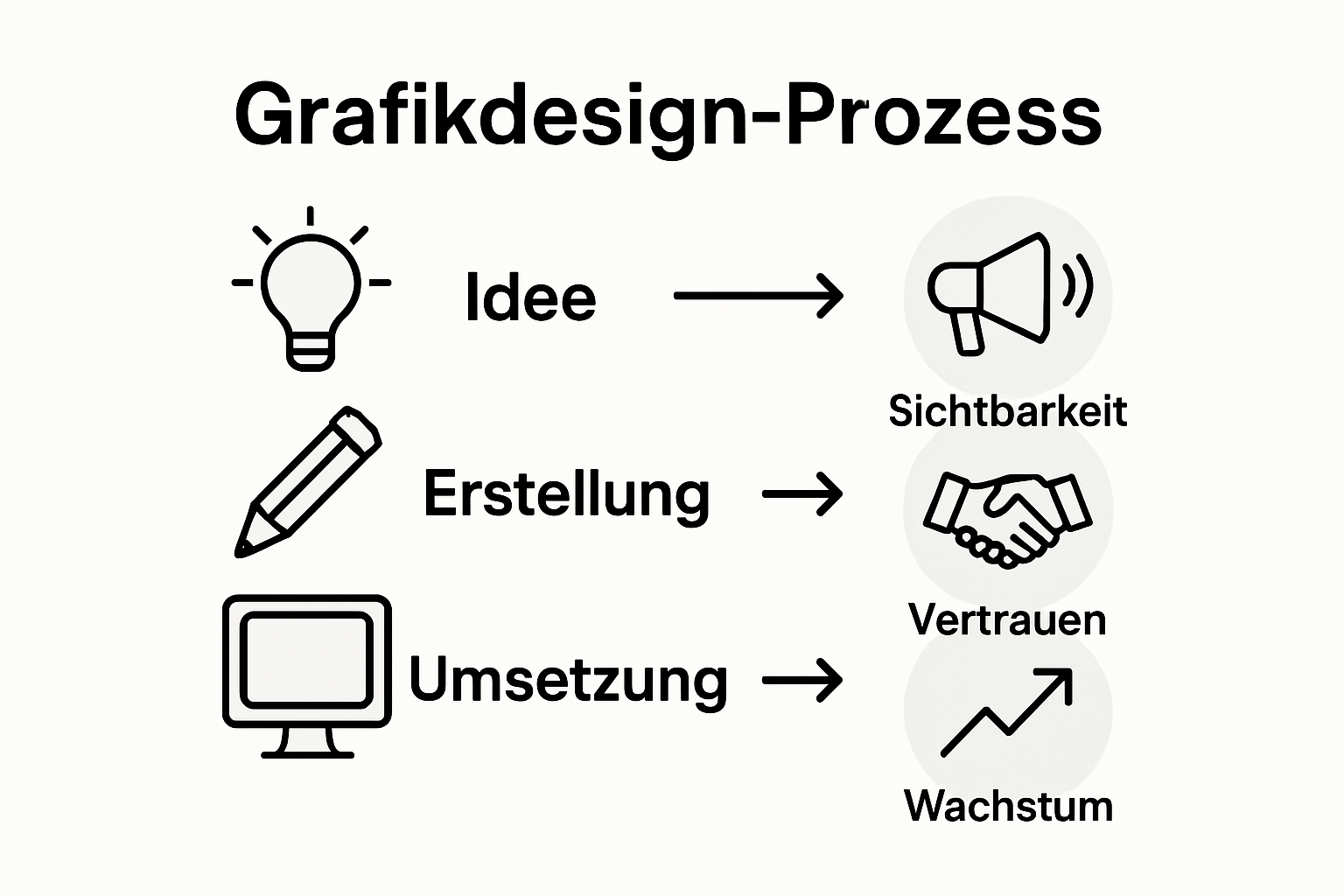 Infografik: Prozess und Wirkung von Grafikdesign