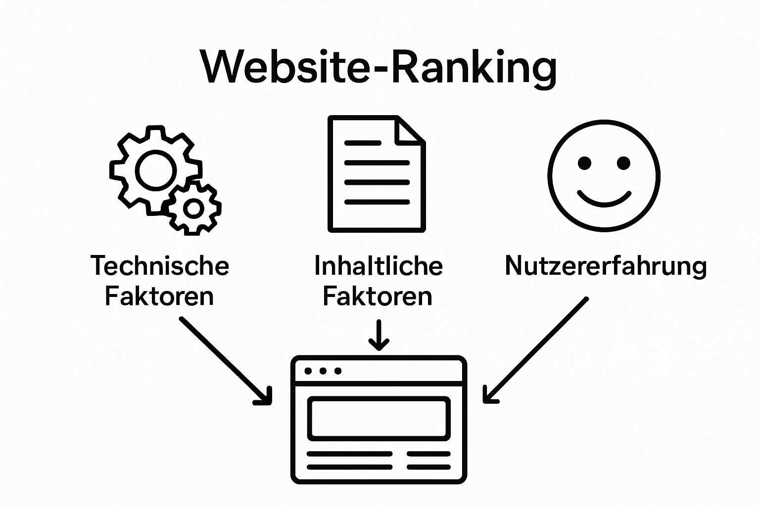 Übersichtsgrafik: Die wichtigsten Onpage-SEO-Faktoren auf einen Blick