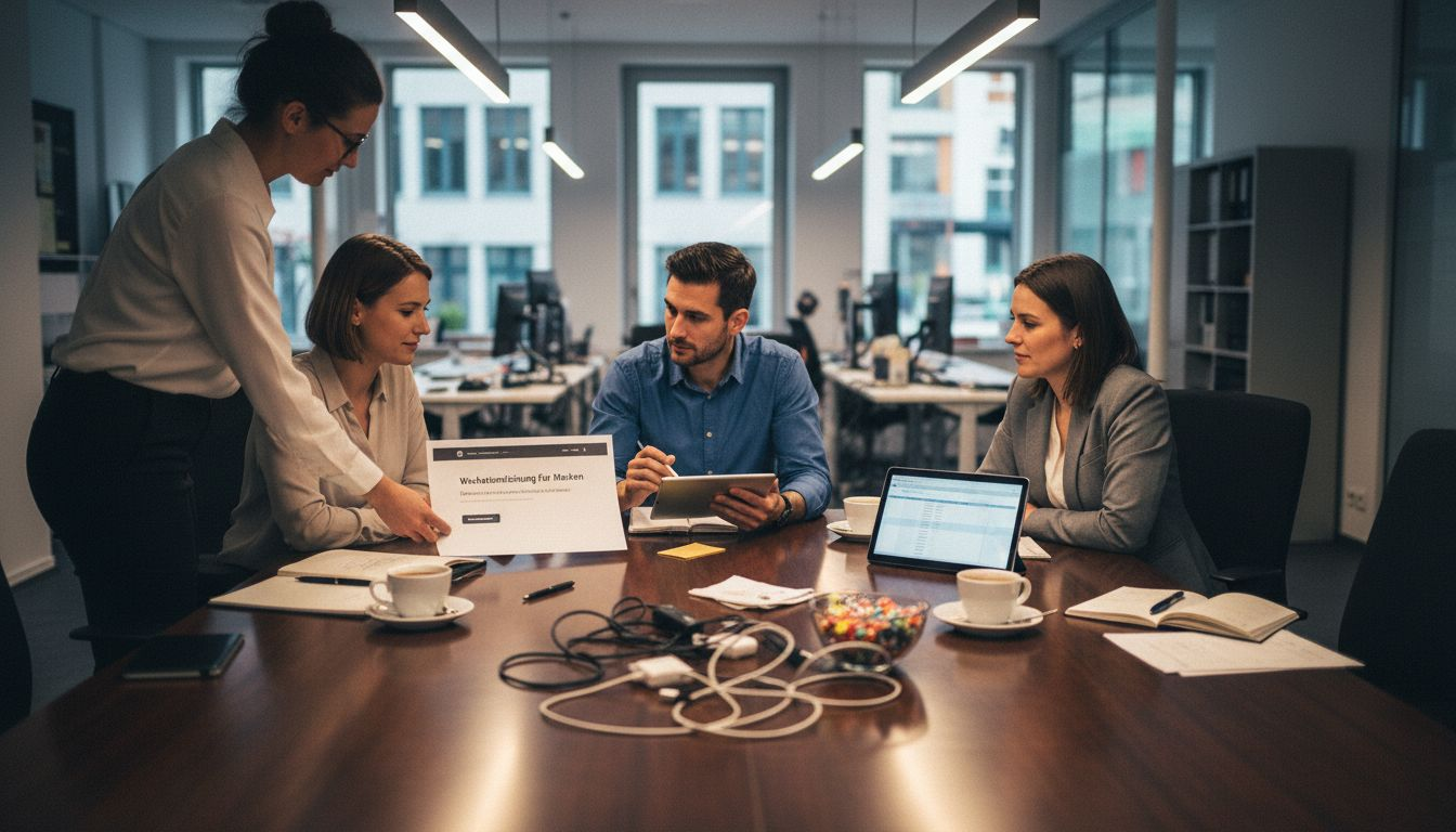 Das Team analysiert, welche Elemente eine erfolgreiche Landingpage ausmachen.