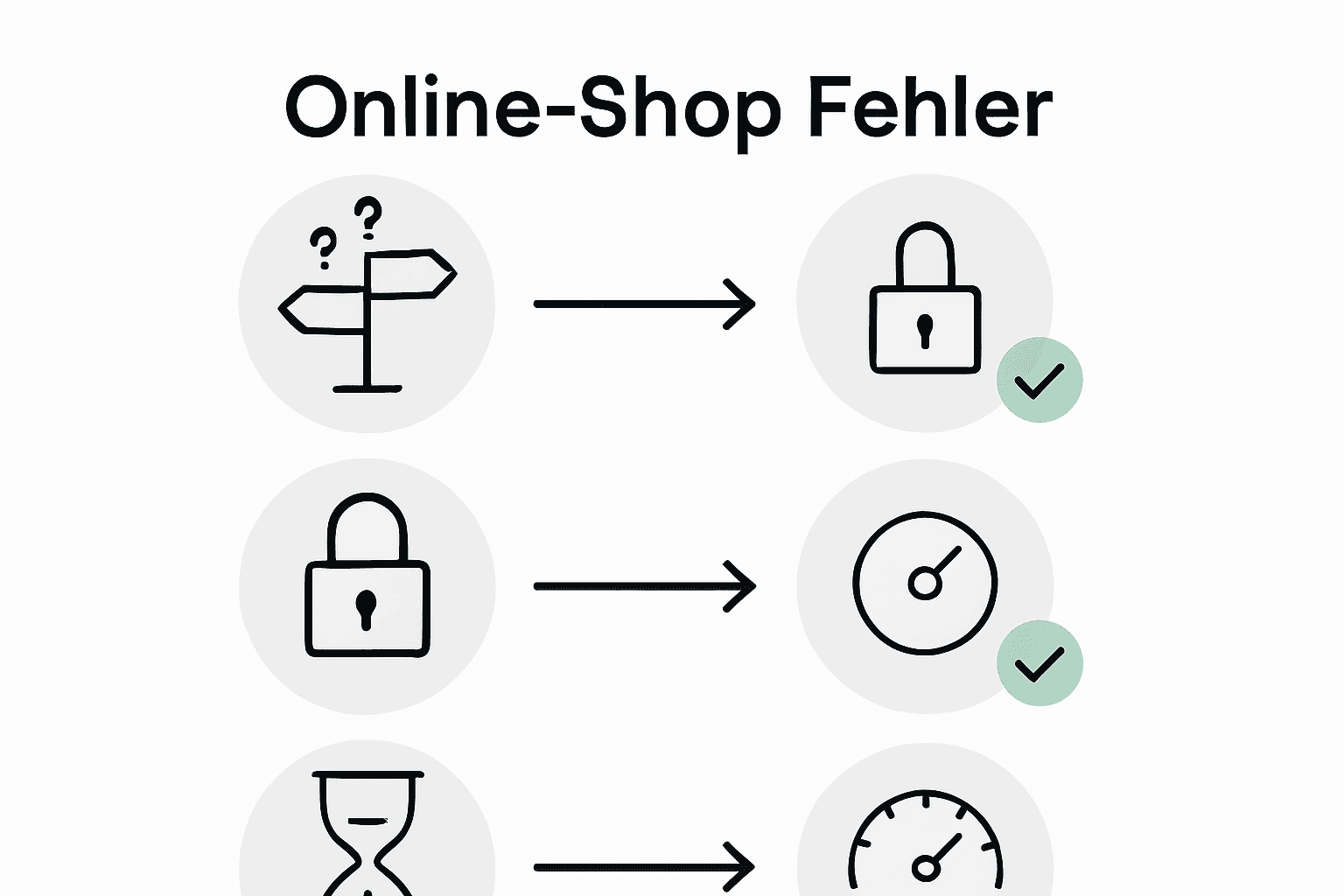 Infografik: Typische Fehler im Online-Shop – und wie Sie sie vermeiden