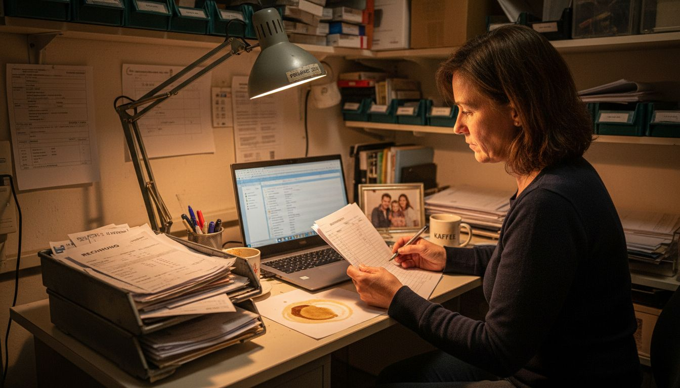 Geschäftsinhaber überprüft die Wartungsliste seiner Website