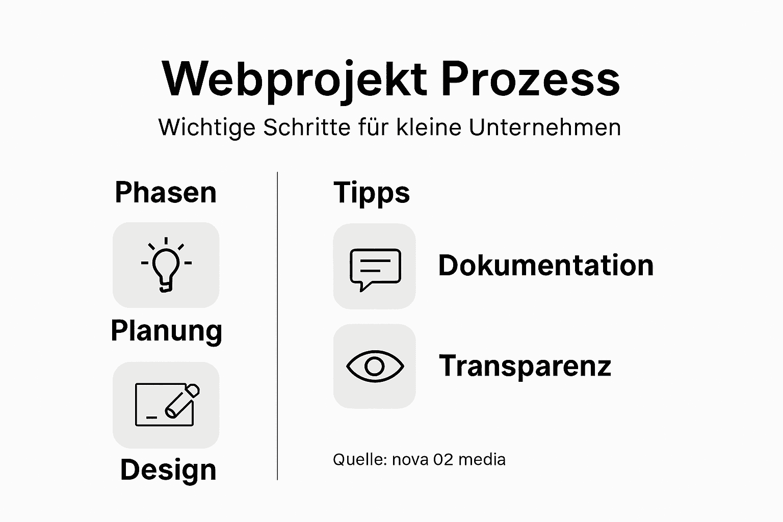 Schritt-für-Schritt-Anleitung mit praktischen Tipps für Ihr Webprojekt – als übersichtliche Infografik