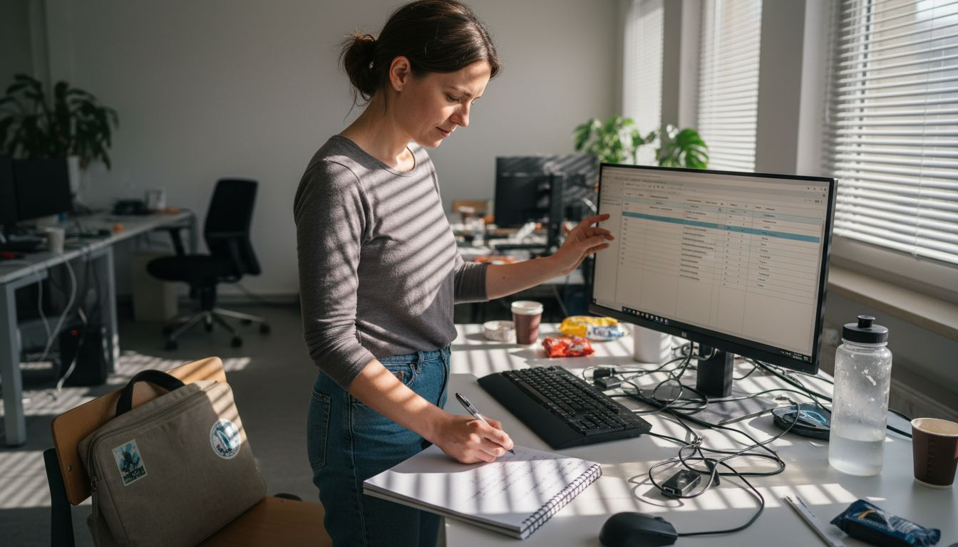 Ein Webentwickler überprüft die Einhaltung des Datenschutzes auf einer Website.