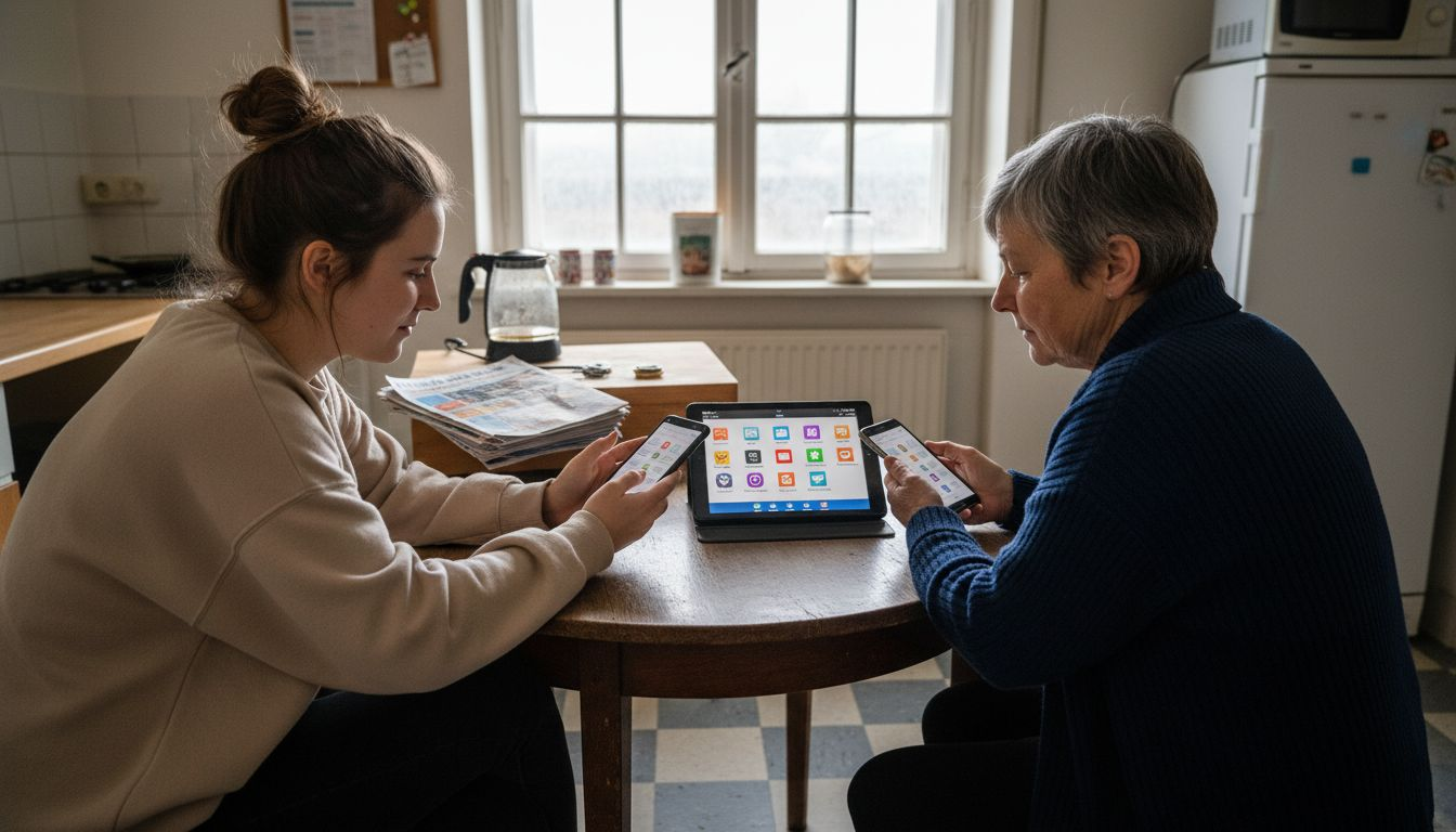 Im Büro diskutiert das Team, welche Social-Media-Plattform am besten zu ihren Zielen passt.