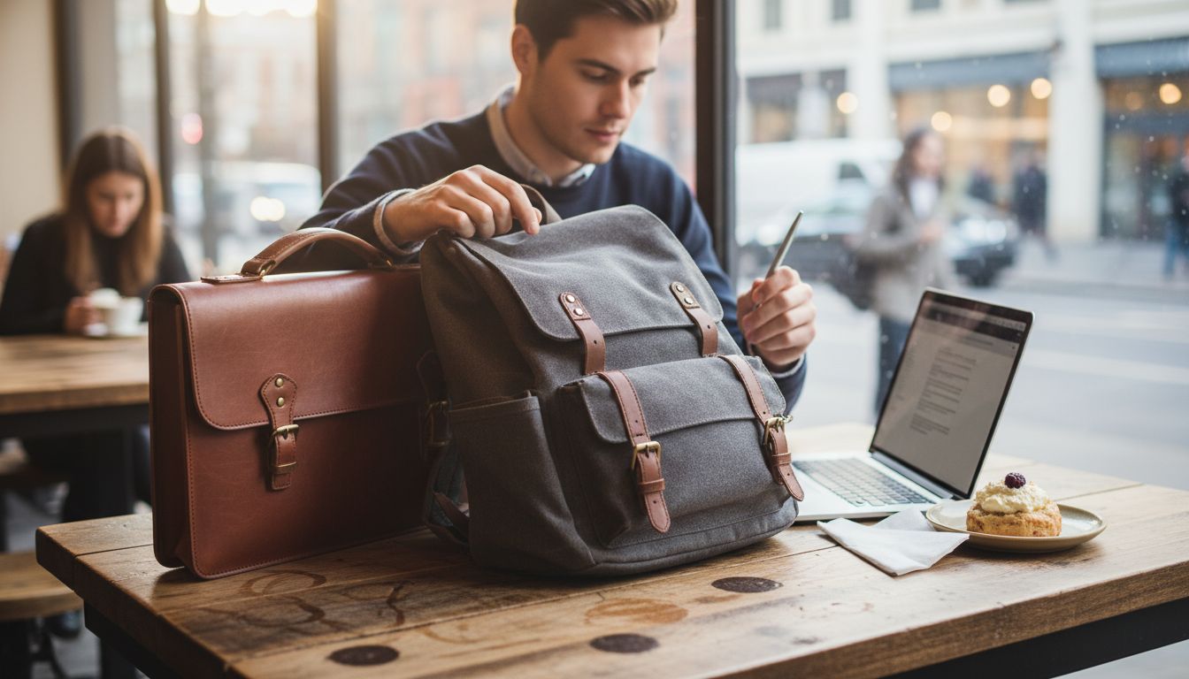 Comparing leather and canvas men’s bags