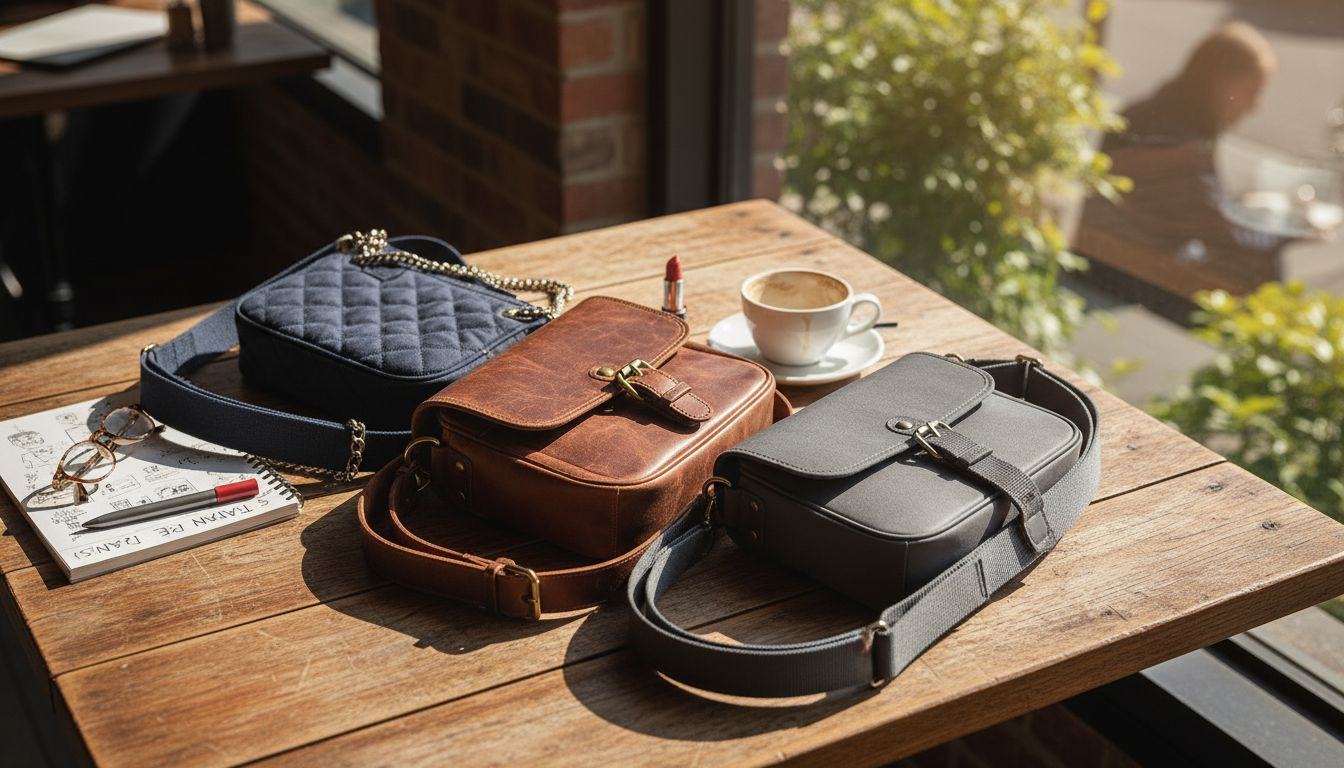 Selection of different crossbody bag styles