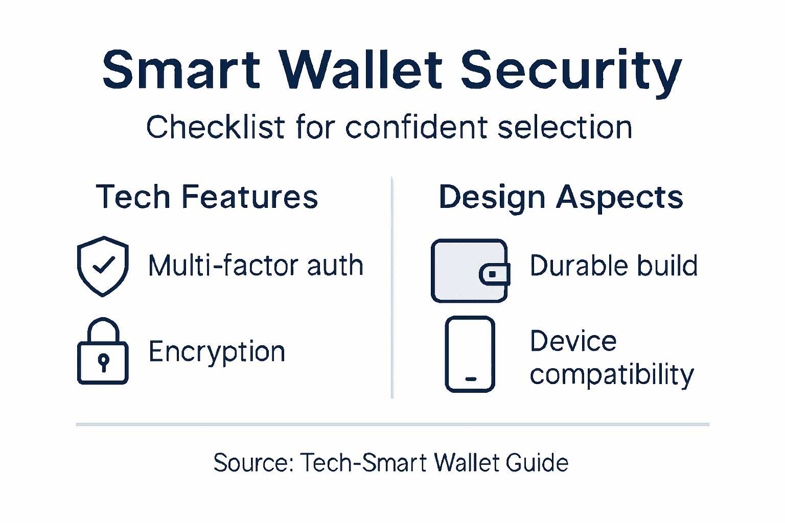 Infografik-Checkliste für die Auswahl einer Smart Wallet