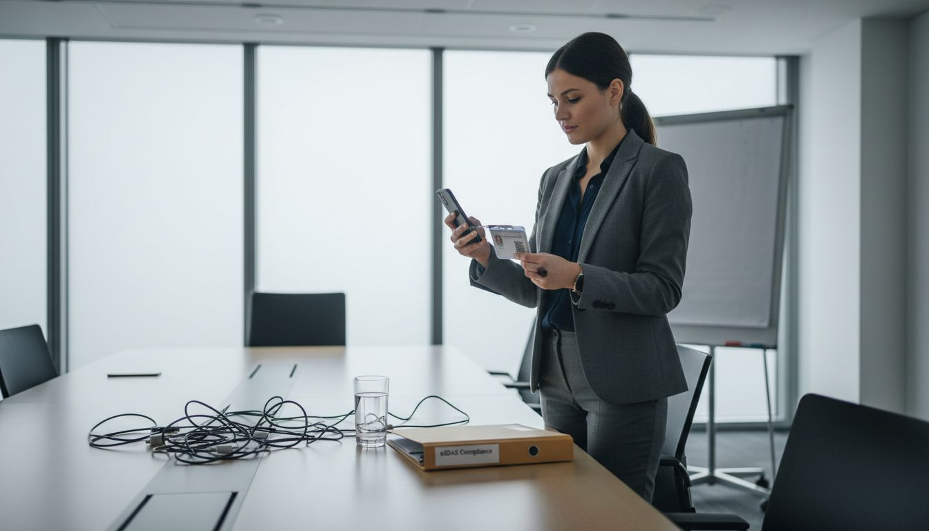 Analyst verifying digital identity credentials