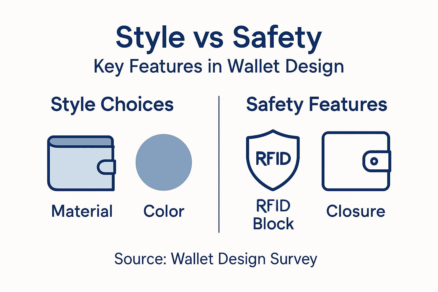 Infographic style versus safety wallet features
