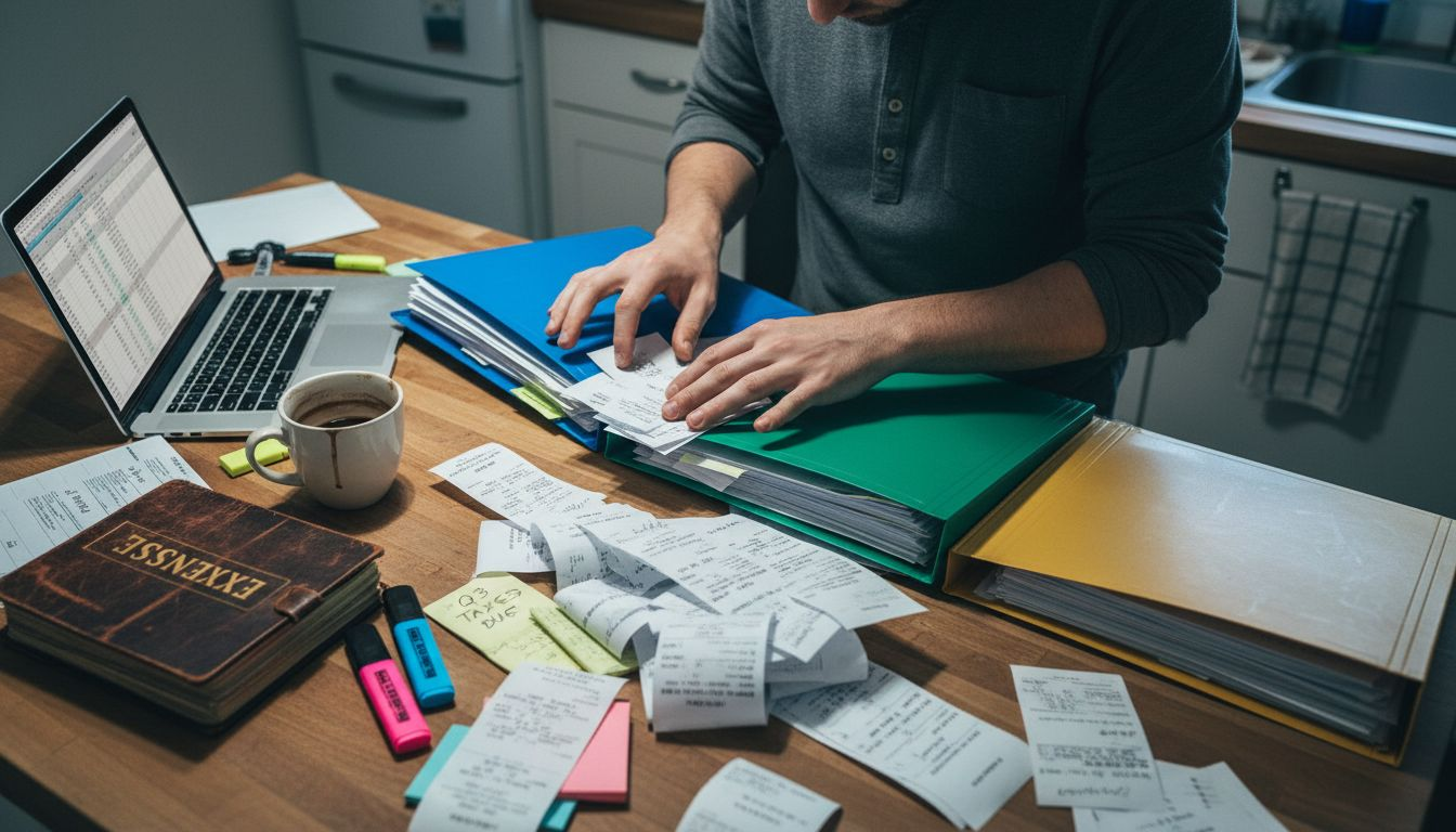 Sorting and categorizing business receipts