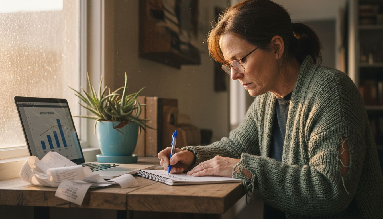 Small business owner tracks operating cash flow