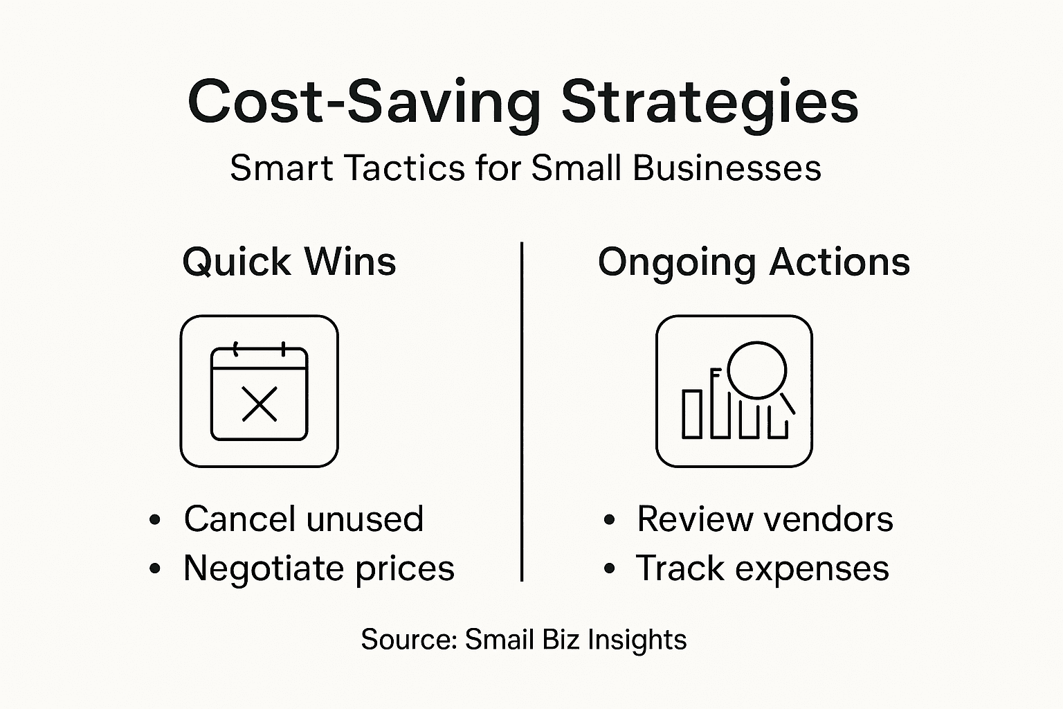 Infographic on small business cost-saving tactics