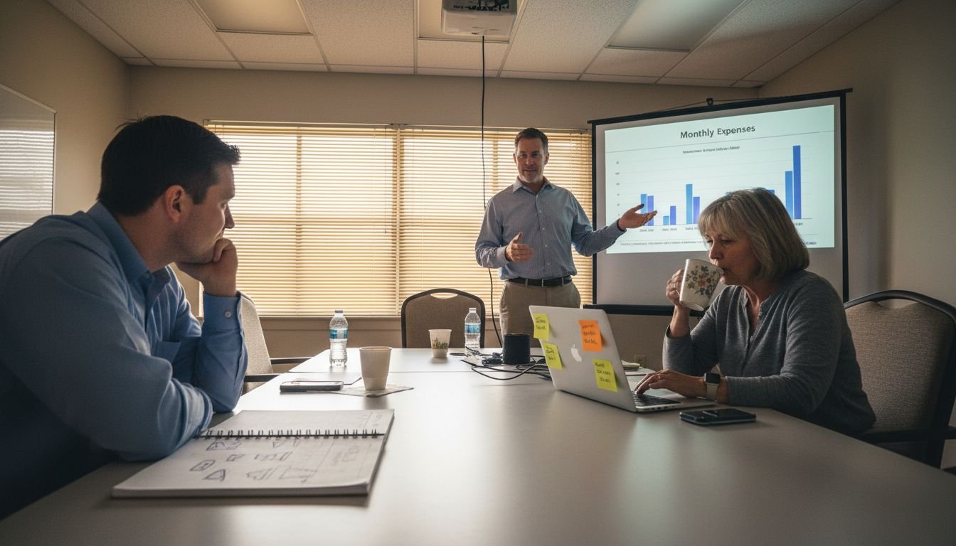 Accountant teaching QuickBooks session