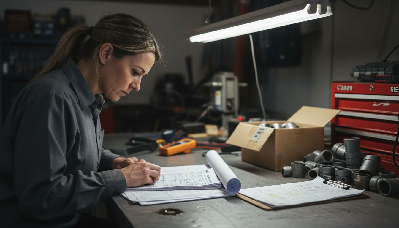 HVAC contractor reviews taxes among tools