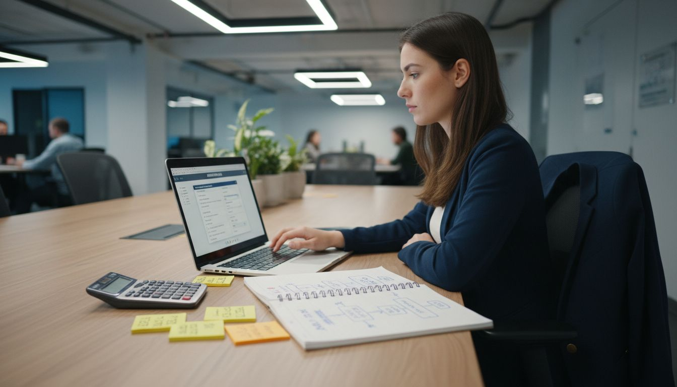 Accountant sets up finance automation workflow