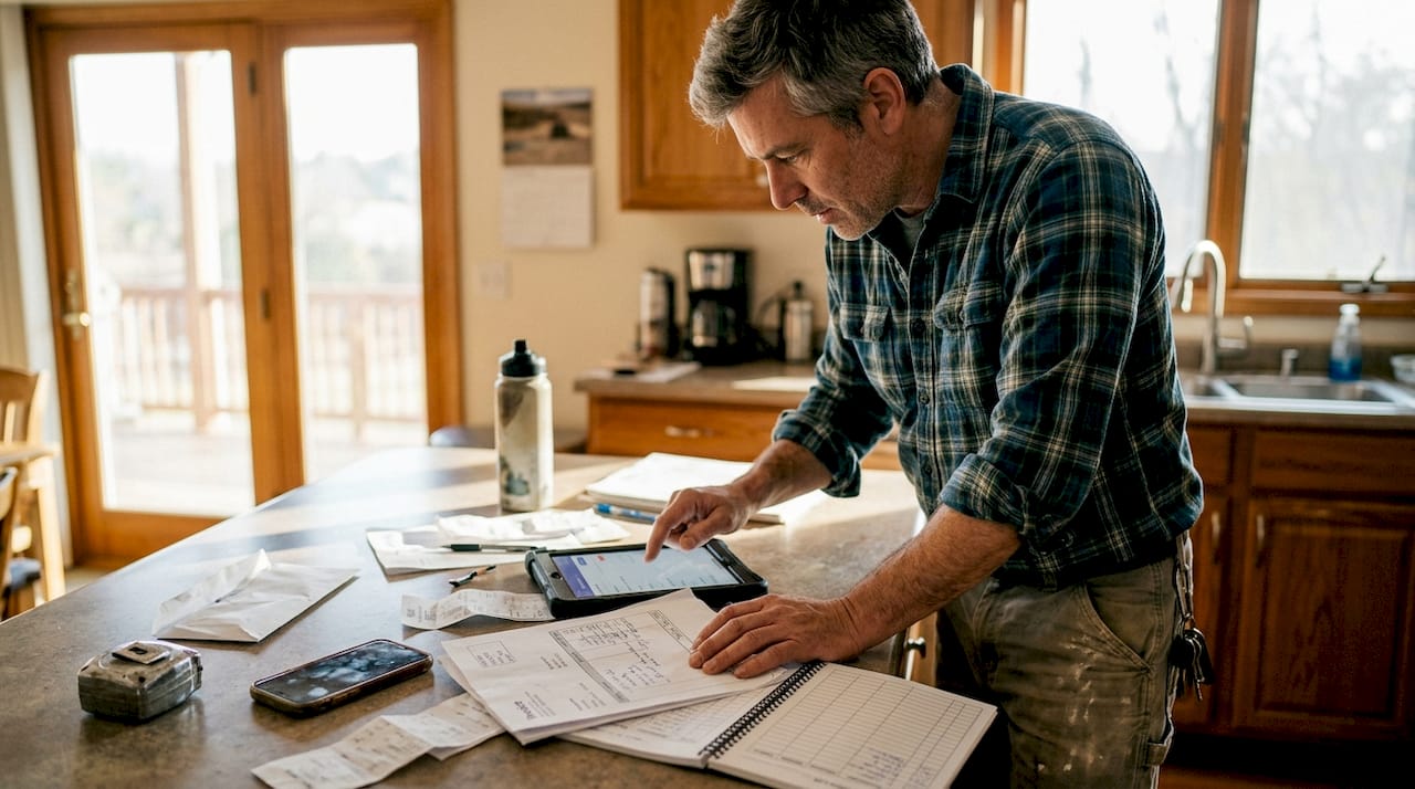 Contractor tracking job costs and mileage